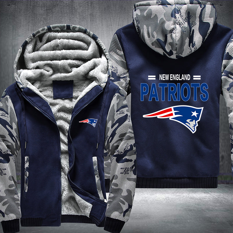 Football Patriots Printing Fleece Hoodies Jacket