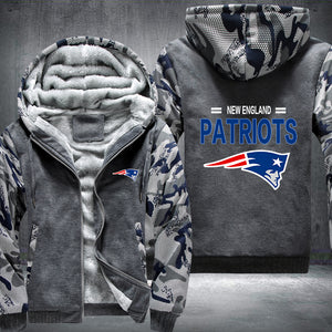 Football Patriots Printing Fleece Hoodies Jacket