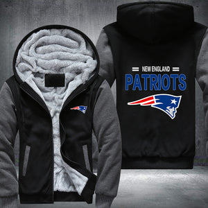 Football Patriots Printing Fleece Hoodies Jacket