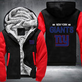 Football Giants Printing Fleece Hoodies Jacket