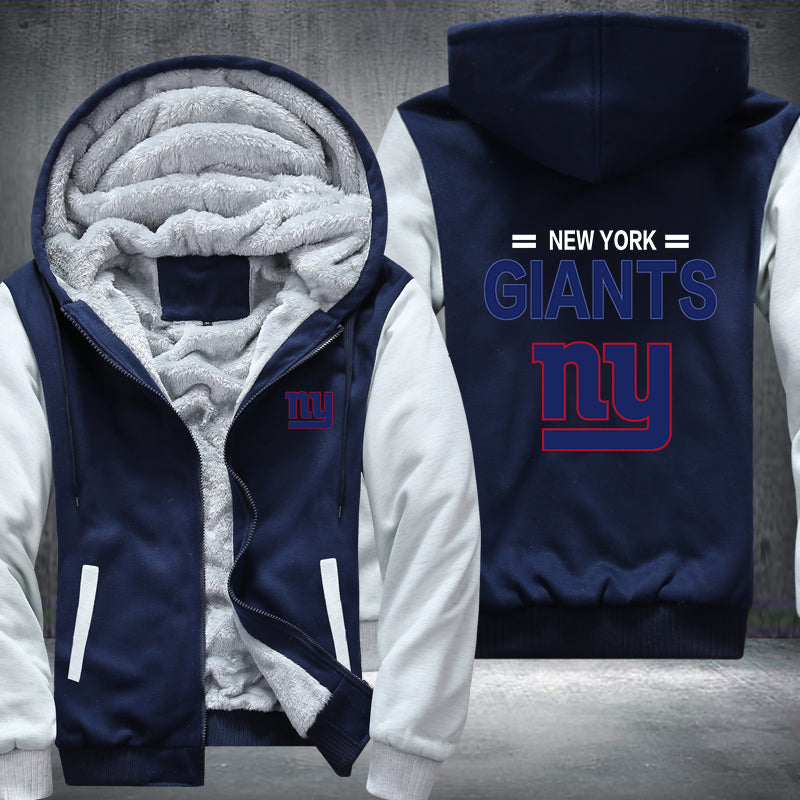 Football Giants Printing Fleece Hoodies Jacket