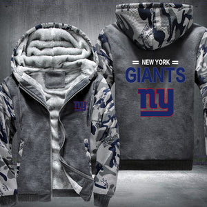 Football Giants Printing Fleece Hoodies Jacket