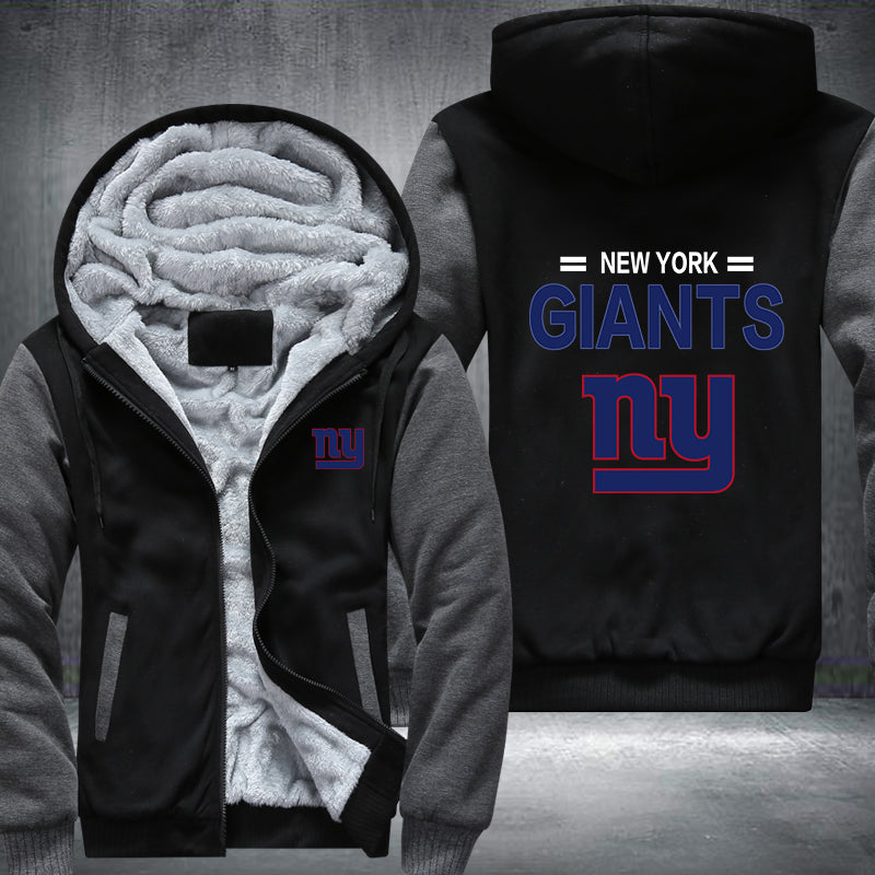 Football Giants Printing Fleece Hoodies Jacket