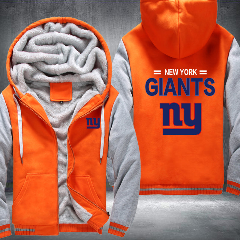 Football Giants Printing Fleece Hoodies Jacket