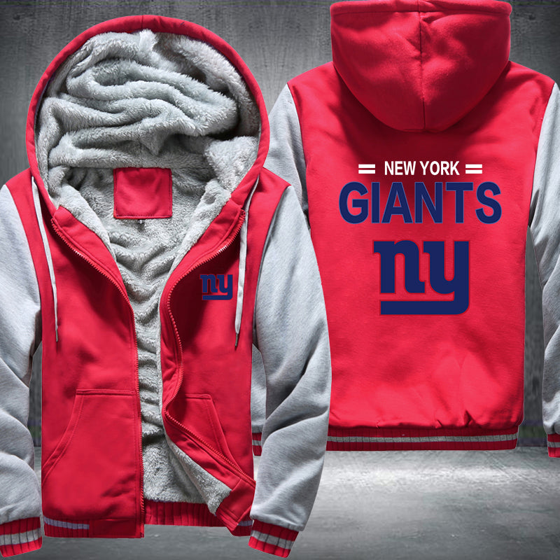 Football Giants Printing Fleece Hoodies Jacket