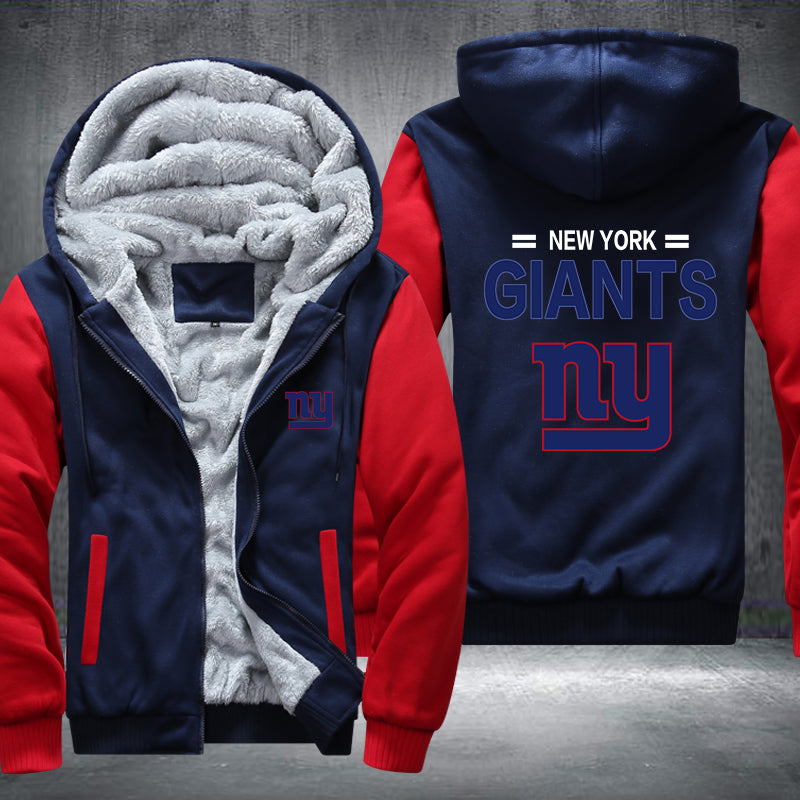 Football Giants Printing Fleece Hoodies Jacket