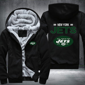 Football Jets Printing Fleece Hoodies Jacket