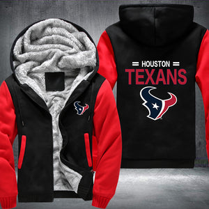 Football Texans Printing Fleece Hoodies Jacket