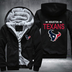 Football Texans Printing Fleece Hoodies Jacket