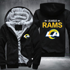 Football Rams Printing Fleece Hoodies Jacket