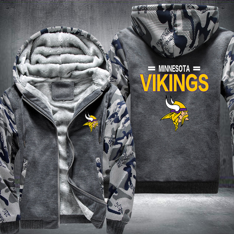 Football Vikings Printing Fleece Hoodies Jacket