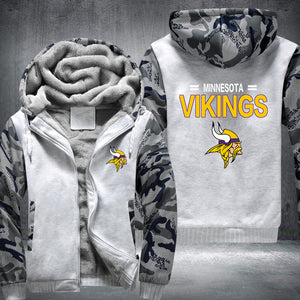 Football Vikings Printing Fleece Hoodies Jacket