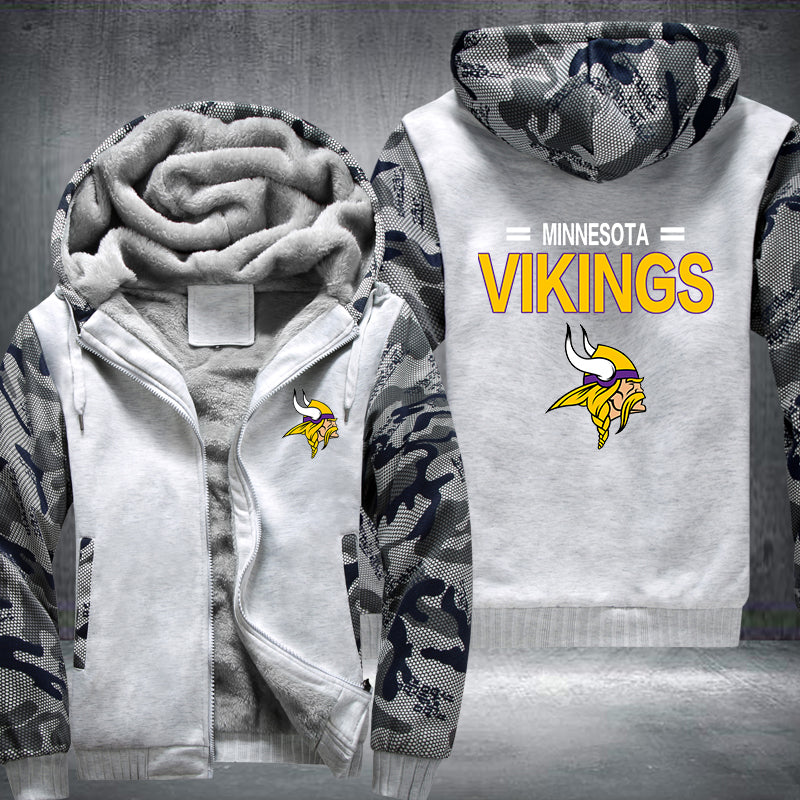 Football Vikings Printing Fleece Hoodies Jacket