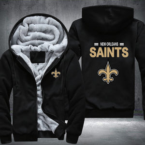 Football Saints Printing Fleece Hoodies Jacket