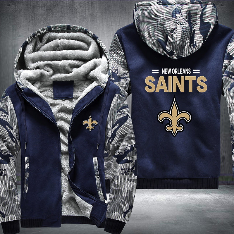 Football Saints Printing Fleece Hoodies Jacket