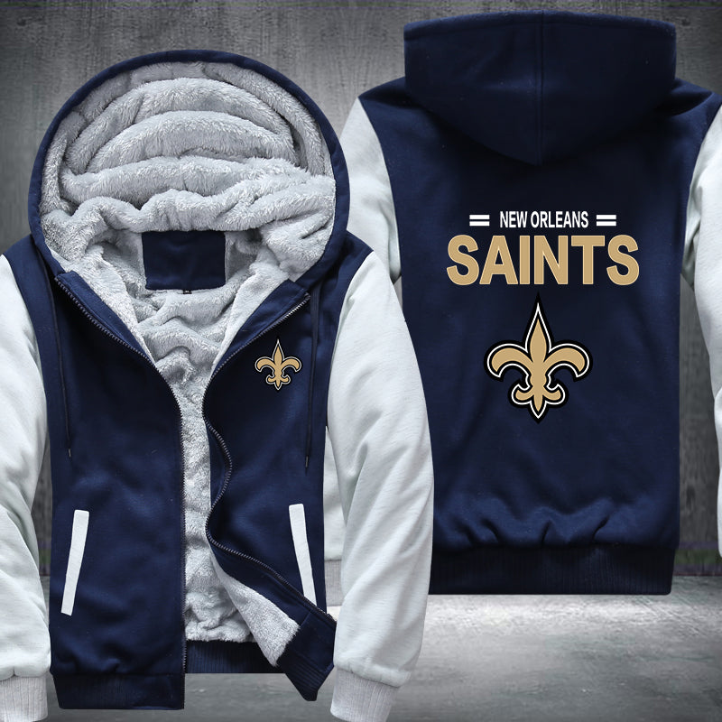 Football Saints Printing Fleece Hoodies Jacket