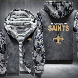 Football Saints Printing Fleece Hoodies Jacket