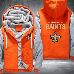 Football Saints Printing Fleece Hoodies Jacket