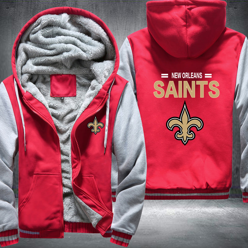 Football Saints Printing Fleece Hoodies Jacket