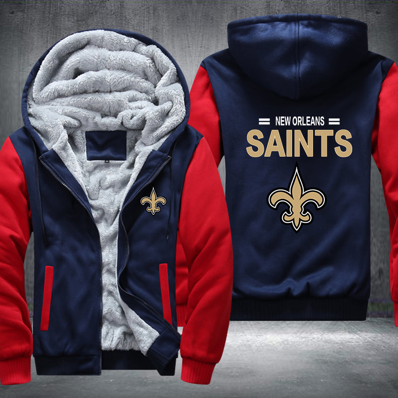 Football Saints Printing Fleece Hoodies Jacket