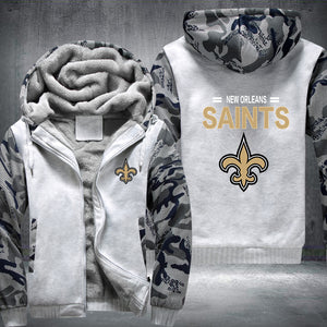 Football Saints Printing Fleece Hoodies Jacket