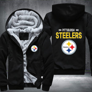 Football Steelers Printing Fleece Hoodies Jacket