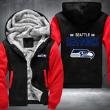 Football Seahawks Printing Fleece Hoodies Jacket