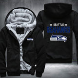 Football Seahawks Printing Fleece Hoodies Jacket