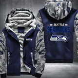 Football Seahawks Printing Fleece Hoodies Jacket