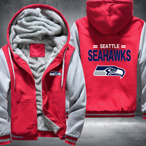 Football Seahawks Printing Fleece Hoodies Jacket