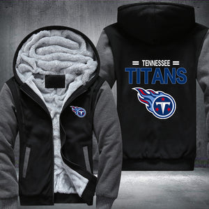 Football Titans Printing Fleece Hoodies Jacket