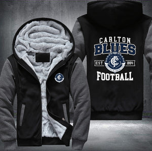 Blues Fleece Hoodies Jacket