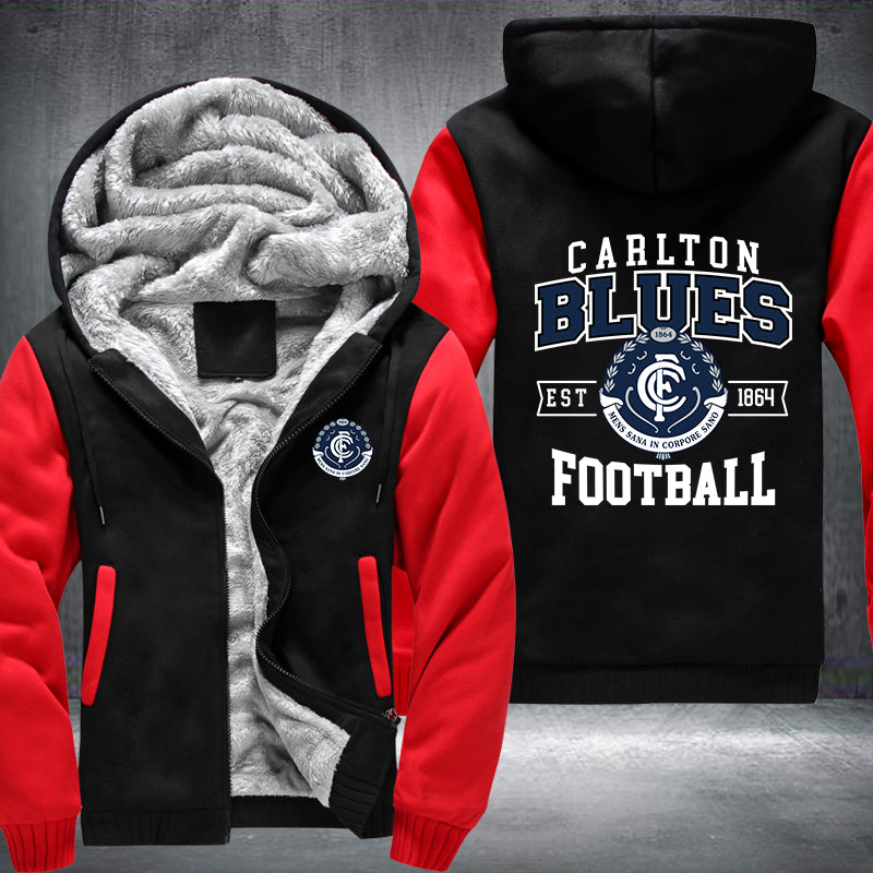 Blues Fleece Hoodies Jacket