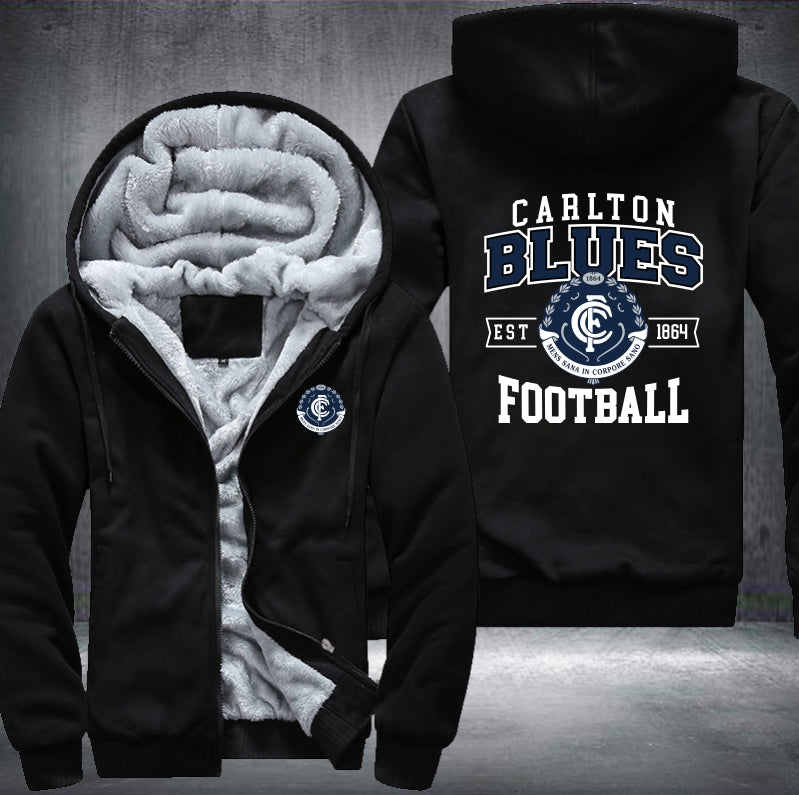 Blues Fleece Hoodies Jacket