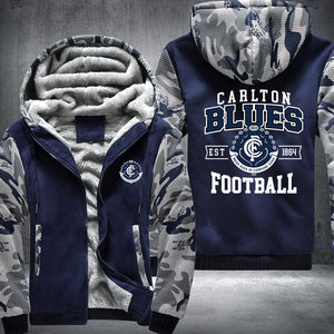 Blues Fleece Hoodies Jacket