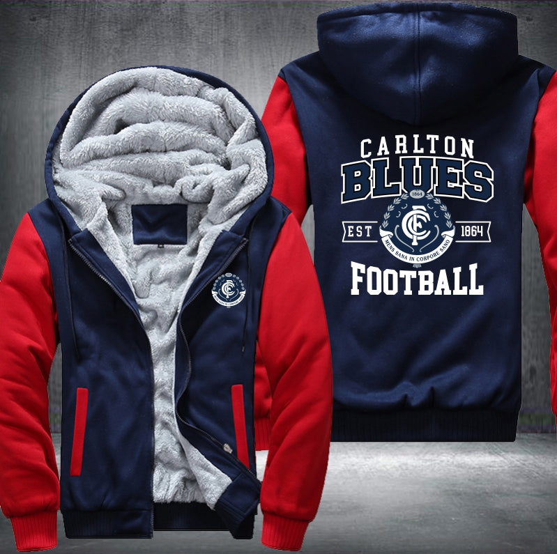 Blues Fleece Hoodies Jacket