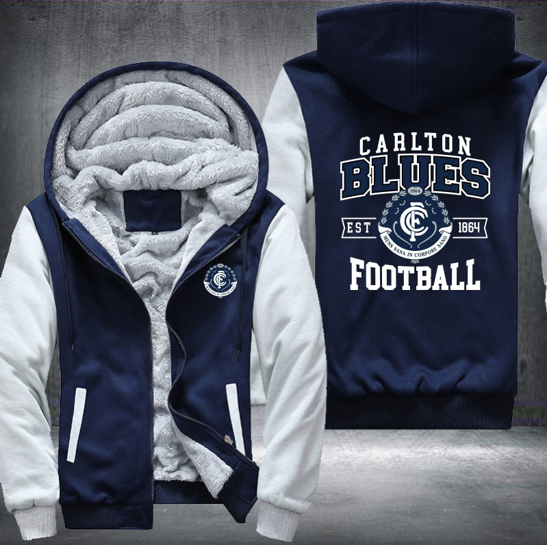 Blues Fleece Hoodies Jacket