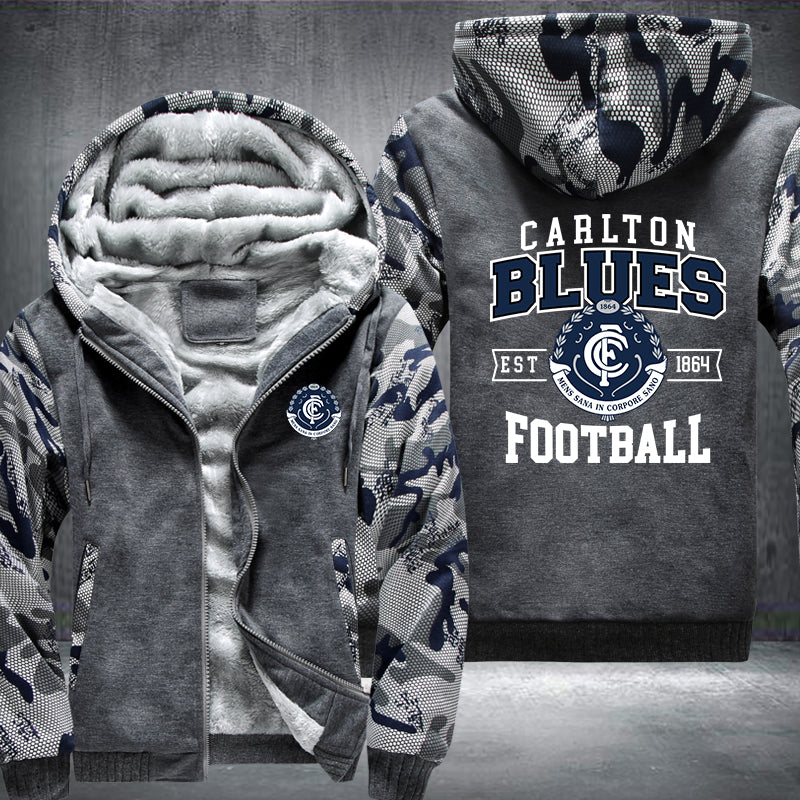 Blues Fleece Hoodies Jacket