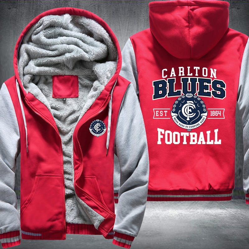 Blues Fleece Hoodies Jacket