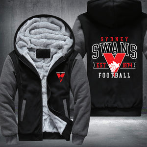 Swan Fleece Hoodies Jacket