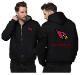 Arizona Cardinals Printing Fleece Black Hoodies Jacket