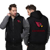 Arizona Cardinals Printing Fleece Grey Hoodies Jacket