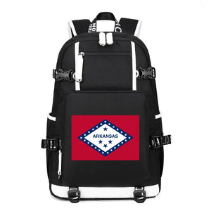 Flag of Arkansas printing Canvas Backpack