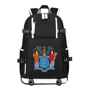 Flag of Arms of New Jersey printing Canvas Backpack