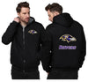Baltimore Ravens Printing Fleece Black Hoodies Jacket