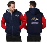 Baltimore Ravens Printing Fleece Red Hoodies Jacket