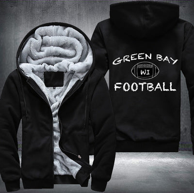 WI Green Bay Football Fleece Hoodies Jacket