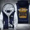 I'm a Cat Addict on the road to recovery Fleece Hoodies Jacket