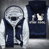 CAT STAY COOL Fleece Hoodies Jacket