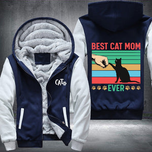 BEST CAT MOM EVER Fleece Hoodies Jacket